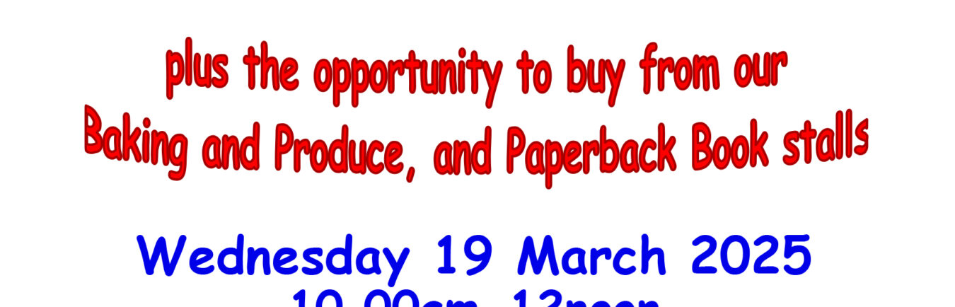 2025 02 24 Coffee Morning Mini Sale flier