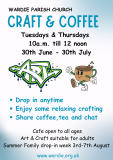 Tuesdays and Thursdays from 30th June: Craft and Coffee